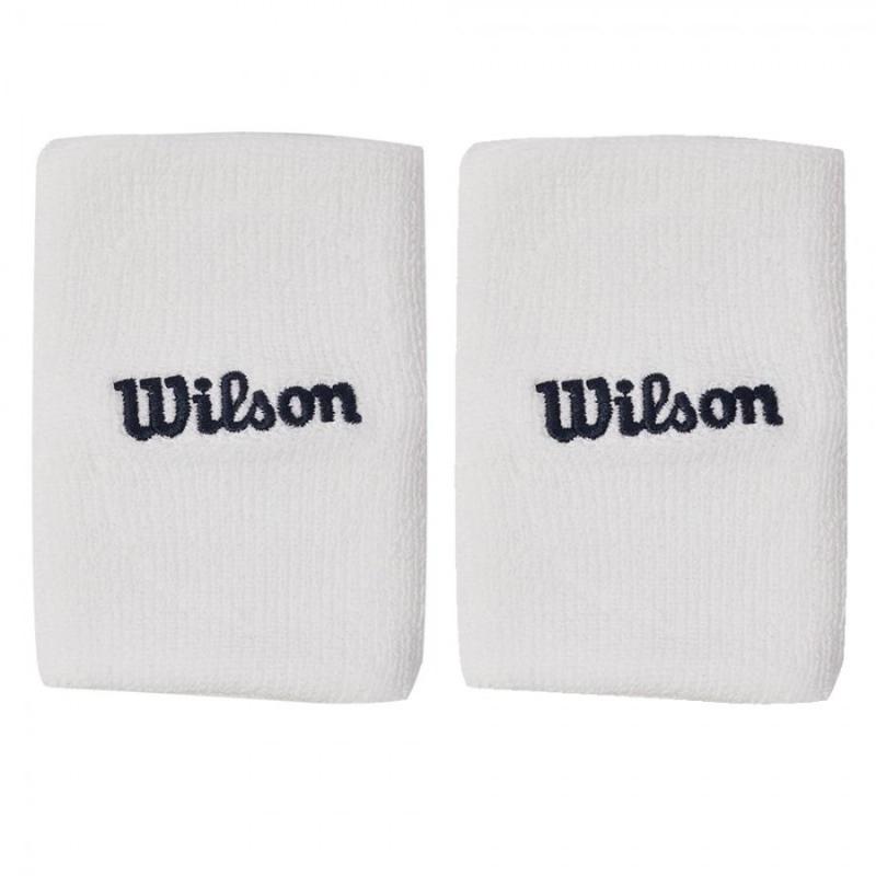Wilson Wide Terry White 2 Pack Wristbands