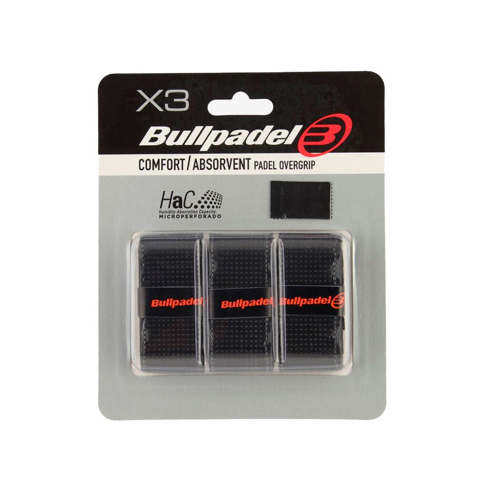 Bullpadel Pack 3 Black Overgrips