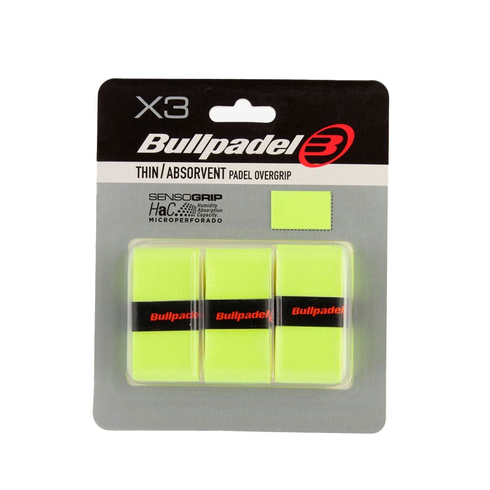 Bullpadel Pack 3 Comfort Fluorescent Yellow Overgrips
