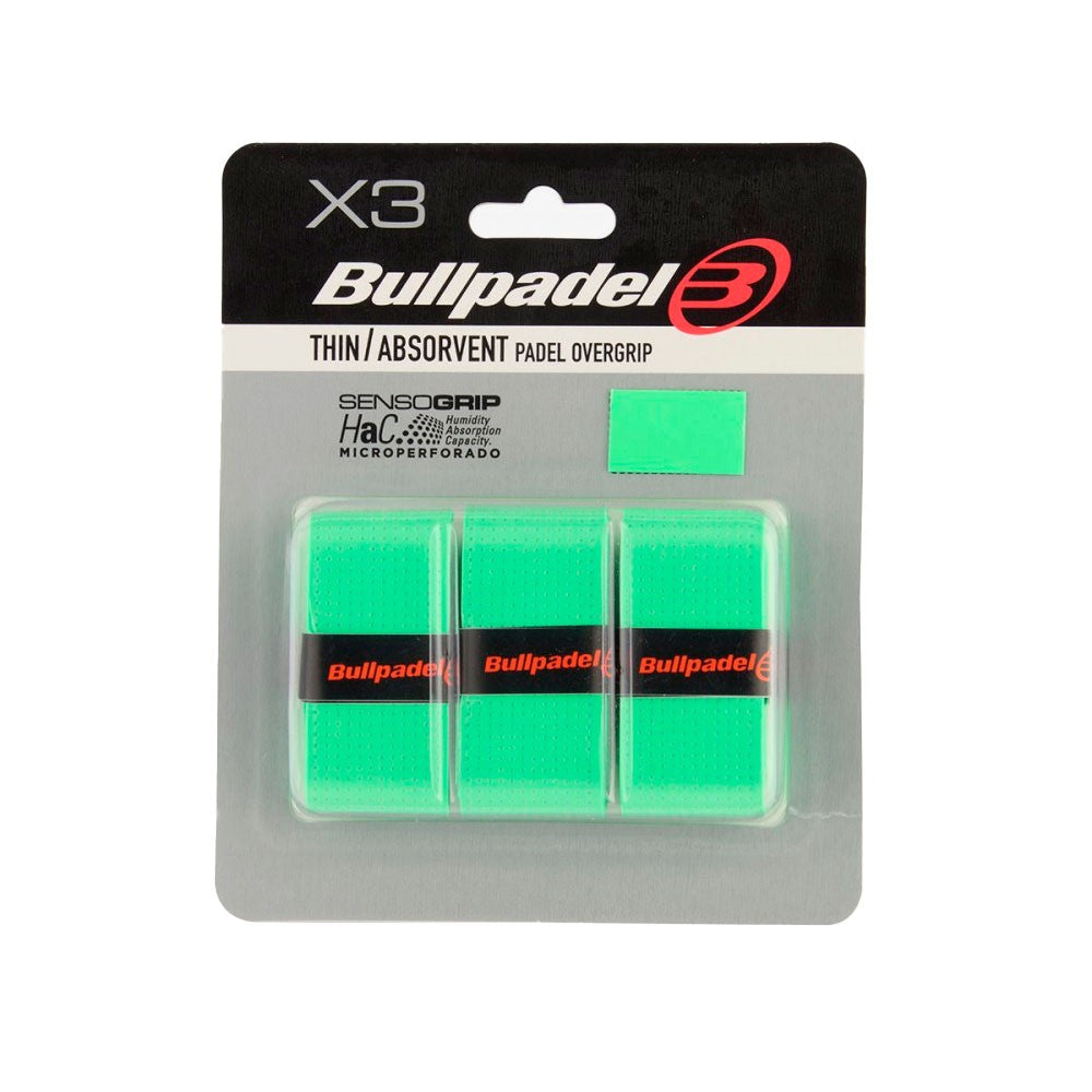 Bullpadel Pack 3 Green Perforated Overgrips