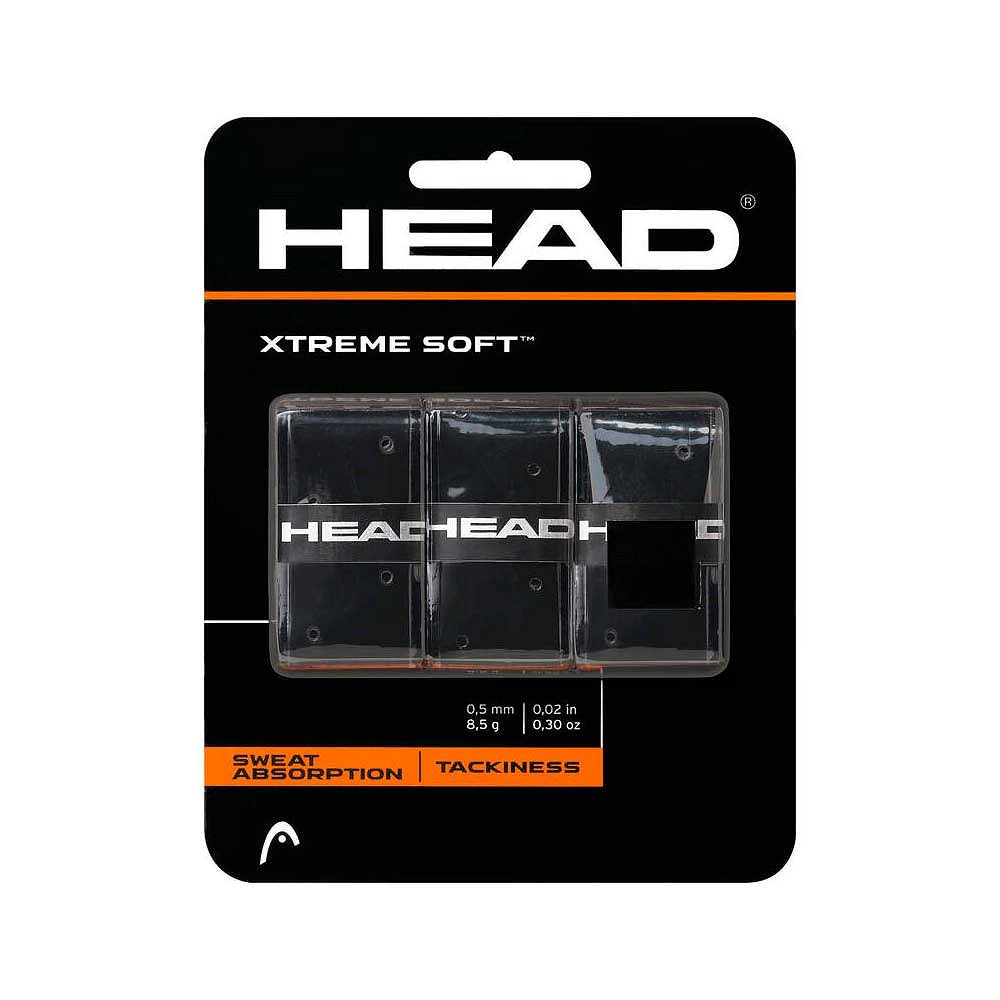 Pack 3 XtremeSoft Black Head Overgrips