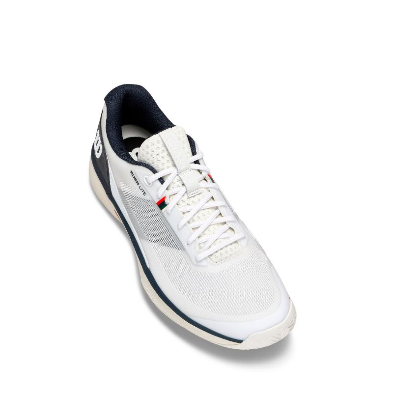 Wilson Rush Lite 5 Clay White Navy Shoes