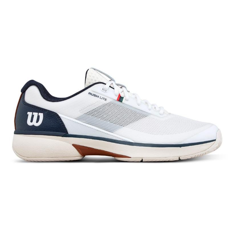 Wilson Rush Lite 5 Clay White Navy Shoes